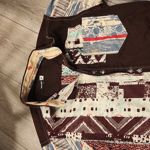 Woodin Western Patchwork Long Sleeve Shirt - Picture 2 of 5